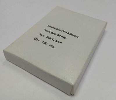 Пленка для ламинирования (85х120мм, 2х60мкм, 100шт/уп) глянцевая /LF/