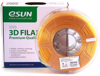 Проволока PLA+ ESUN для печати на 3D-принтерах (диаметр нити: 1,75 мм, вес катушки: 1 кг, цвет: золотой) Проволока PLA+ ESUN для печати на 3D-принтерах (диаметр нити: 1,75 мм, вес катушки: 1 кг, цвет: золотой)