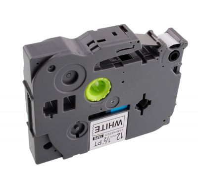 Лента TZEFX611 ламинированная эластичная (идентификационная) для печати наклеек Brother PT 5/9800 (размер: 6мм х 8м, черный шрифт, желтый фон) [артикул: TZE-FX611] /оригинальная/