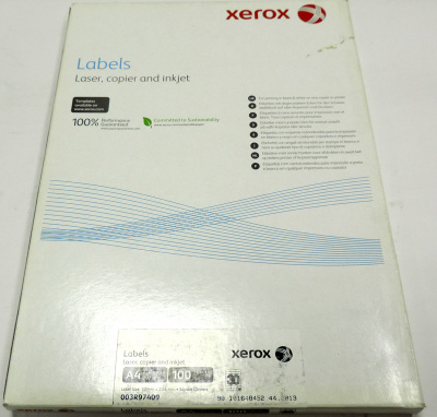 003R97409_УЦ Наклейки бумажные Xerox А4:30 (30 накл/лист, 70x29,7мм, 100л/пач) /98 листов/ [R]