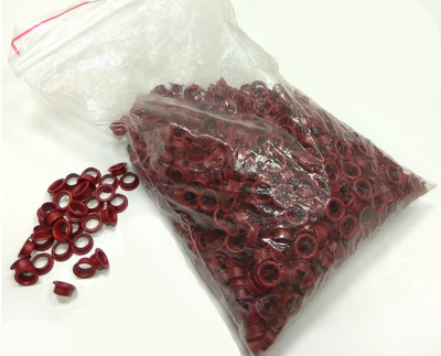 Люверсы металлические D=5,5 мм (красные) (1000 шт/уп) [R]