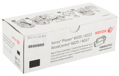 Принт-картридж Xerox Phaser 6020/6022/WC 6025/6027 (цвет: чёрный) [ресурс: 2 000 стр.] [артикул: 106R02763] /оригинальный/