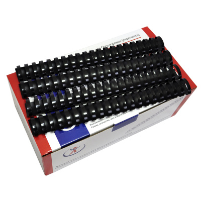 Пластиковые пружины для переплета 38 мм черные (50 шт./уп.) Пластиковые пружины для переплета 38 мм черные (50 шт./уп.)