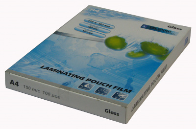 Пленка для ламинирования А4 (216х303мм, 2х150мкм, 100шт/уп) глянцевая /LF/