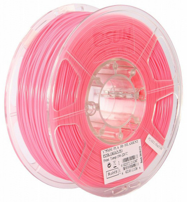 Проволока PLA+ ESUN для печати на 3D-принтерах (диаметр нити: 1,75 мм, вес катушки: 1 кг, цвет: розовый)