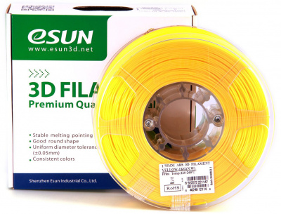 Проволока ABS+ ESUN для печати на 3D-принтерах (диаметр нити: 1,75 мм, вес катушки: 1 кг, цвет: желтый) Проволока ABS+ ESUN для печати на 3D-принтерах (диаметр нити: 1,75 мм, вес катушки: 1 кг, цвет: желтый)