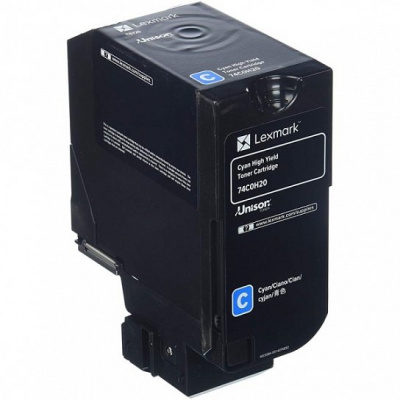 Тонер-картридж Lexmark LaserPrinter CS725 (цвет: голубой) [ресурс: 12 000 стр.] [артикул: 74C5HC0/74C5HCE/74C0H20] /оригинальный/