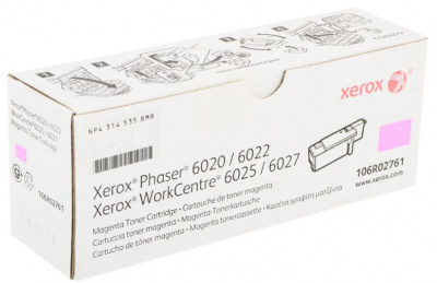 Принт-картридж пурпурный Xerox Phaser 6020/6022/WC 6025/6027 (цвет: пурпурный) [ресурс:1 000 стр.] [артикул: 106R02761] /оригинальный/