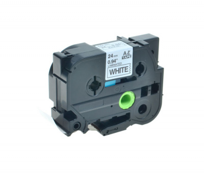 Лента TZE251 ламинированная для печати наклеек Brother PT 500/9800 (размер: 24мм х 8м, черный шрифт, белый фон) [артикул: TZE-251] /оригинальная/