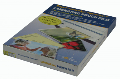 Пленка для ламинирования A4 (216х303мм, 2х150мкм, 100шт/уп) матовая /Royal/ Пленка для ламинирования A4 (216х303мм, 2х150мкм, 100шт/уп) матовая /Royal/