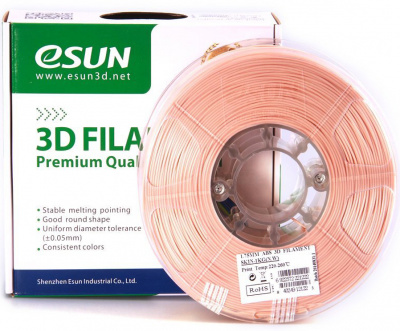 Проволока ABS+ ESUN для печати на 3D-принтерах (диаметр нити: 1,75 мм, вес катушки: 1 кг, цвет: телесный)