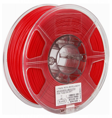 Проволока PETG-пластик ESUN для печати на 3D-принтерах (диаметр нити: 1,75 мм, вес катушки: 1 кг, цвет: алый) Проволока PETG-пластик ESUN для печати на 3D-принтерах (диаметр нити: 1,75 мм, вес катушки: 1 кг, цвет: алый)