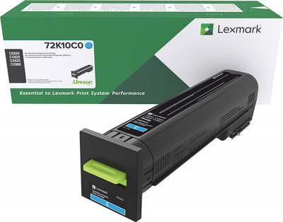 Тонер-картридж Lexmark LaserPrinter CS820/ CX820/825/860 (цвет: голубой) [ресурс: 8 000 стр.] [артикул: 72K50C0/72K50CE] /оригинальный/