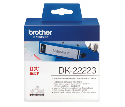 Лента бумажная DK22223 клеящаяся цельная Brother QL 500/1060 (размер: 50мм x 30,48м) [артикул: DK-22223] /оригинальная/