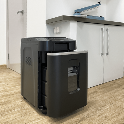 Уничтожитель (шредер) бумаги ГЕЛЕОС АП 37-4 с автоподачиком (размер частицы 3,9х20 мм)