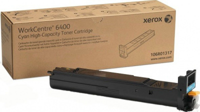 Тонер-картридж Xerox WC 6400 (цвет: голубой) [ресурс: 14 000 стр.] [артикул: 106R01317] /оригинальный/