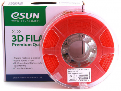 Проволока PLA+ ESUN для печати на 3D-принтерах (диаметр нити: 1,75 мм, вес катушки: 1 кг, цвет: красный) Проволока PLA+ ESUN для печати на 3D-принтерах (диаметр нити: 1,75 мм, вес катушки: 1 кг, цвет: красный)