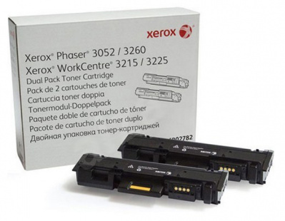 Тонер-картридж Xerox Phaser 3052/3260/ WC 3215/3225 (цвет: чёрный) [ресурс: 2 шт. x 3 000 стр.] [артикул: 106R02782] /оригинальный/