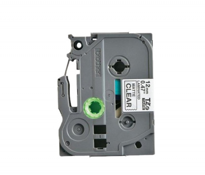 Лента TZEM951 ламинированная для печати наклеек Brother PT 500/9800 (размер: 24мм х 5м, черный шрифт, серебристый фон "металлик") [артикул: TZE-M951] /оригинальная/