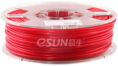 Проволока PETG-пластик ESUN для печати на 3D-принтерах (диаметр нити: 1,75 мм, вес катушки: 1 кг, цвет: красный) Проволока PETG-пластик ESUN для печати на 3D-принтерах (диаметр нити: 1,75 мм, вес катушки: 1 кг, цвет: красный)