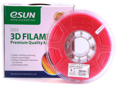 Проволока PLA+ ESUN для печати на 3D-принтерах (диаметр нити: 1,75 мм, вес катушки: 1 кг, цвет: пурпурно-красный) Проволока PLA+ ESUN для печати на 3D-принтерах (диаметр нити: 1,75 мм, вес катушки: 1 кг, цвет: пурпурно-красный)