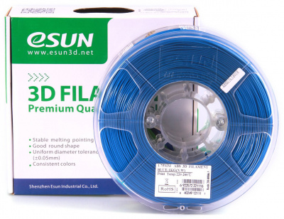 Проволока ABS+ ESUN для печати на 3D-принтерах (диаметр нити: 1,75 мм, вес катушки: 1 кг, цвет: синий) Проволока ABS+ ESUN для печати на 3D-принтерах (диаметр нити: 1,75 мм, вес катушки: 1 кг, цвет: синий)