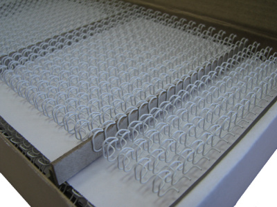 Металлические пружины для переплета в нарезке 12,7 мм белые (1/2", шаг 3:1, 34 петли, 100 шт/уп)