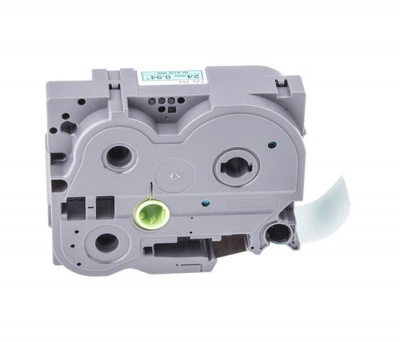 Лента TZE751 ламинированная для печати наклеек Brother PT 500/9800 (размер: 24мм х 8м, черный шрифт, зеленый фон) [артикул: TZE-751] /оригинальная/