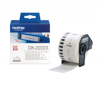 Лента бумажная DK22223 клеящаяся цельная Brother QL 500/1060 (размер: 50мм x 30,48м) [артикул: DK-22223] /оригинальная/