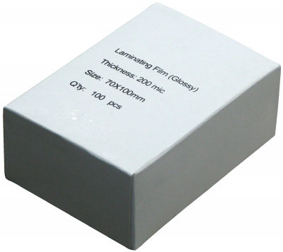 Пленка для ламинирования (70х100мм, 2х200мкм, 100шт/уп) глянцевая /LF/