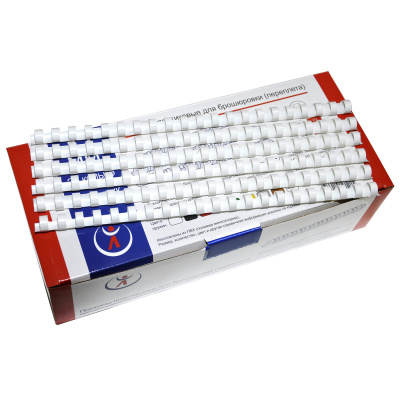 Пластиковые пружины для переплета 6 мм белые (100 шт./уп.)