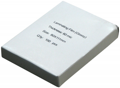 Пленка для ламинирования А7 (80х111мм, 2х60мкм, 100шт/уп) глянцевая /LF/